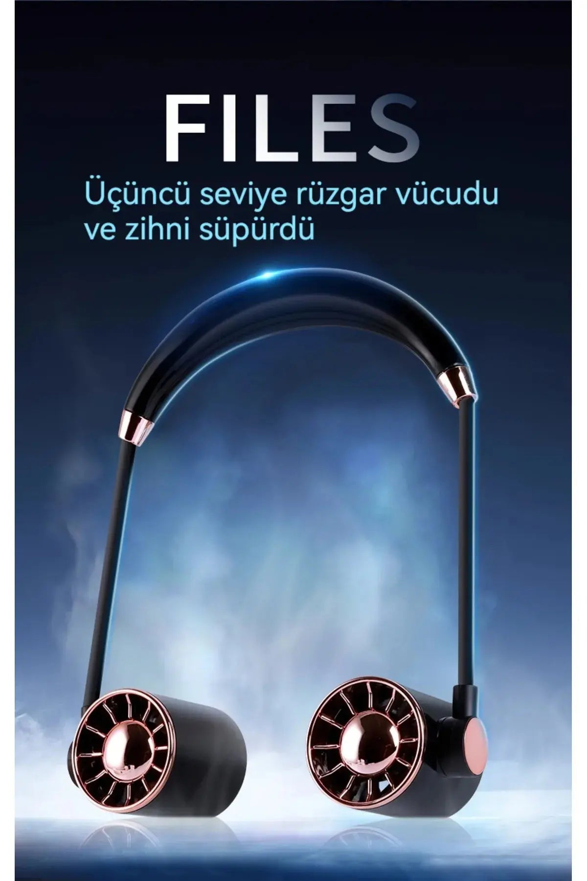 Mini Fan USB Tembel Asılı Boyun Katlanabilir Taşınabilir Küçük Fan Uzun Ömrü Turbo