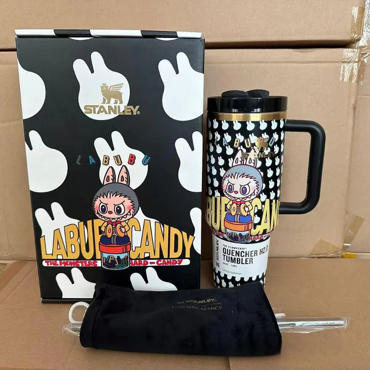 Labubu Stanley Black Insulated Cup