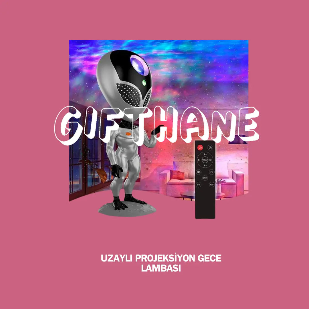 Uzaylı Projeksiyon Gece Lambası