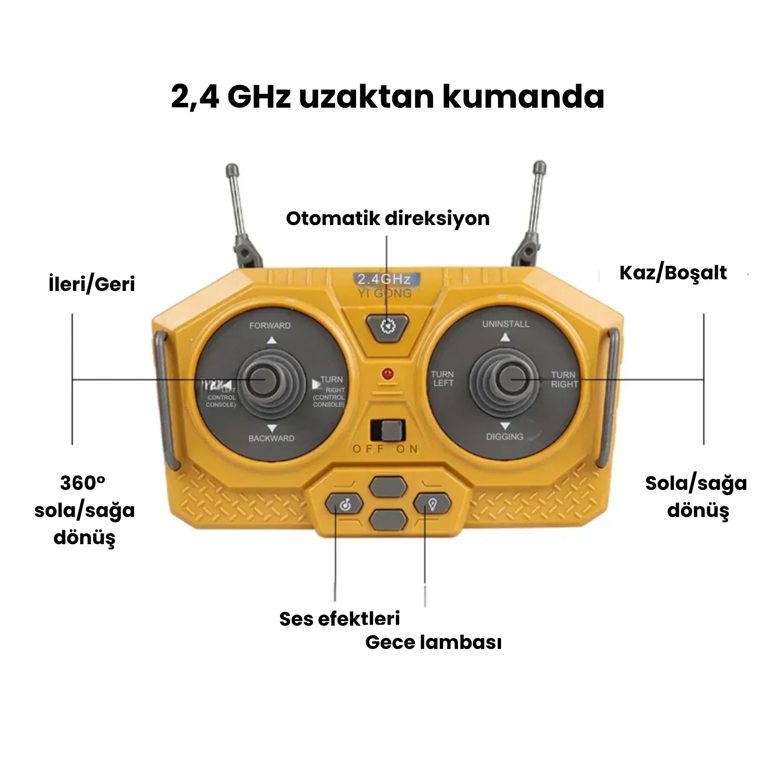Profesyonel Uzaktan Kumandalı Ekskavatör