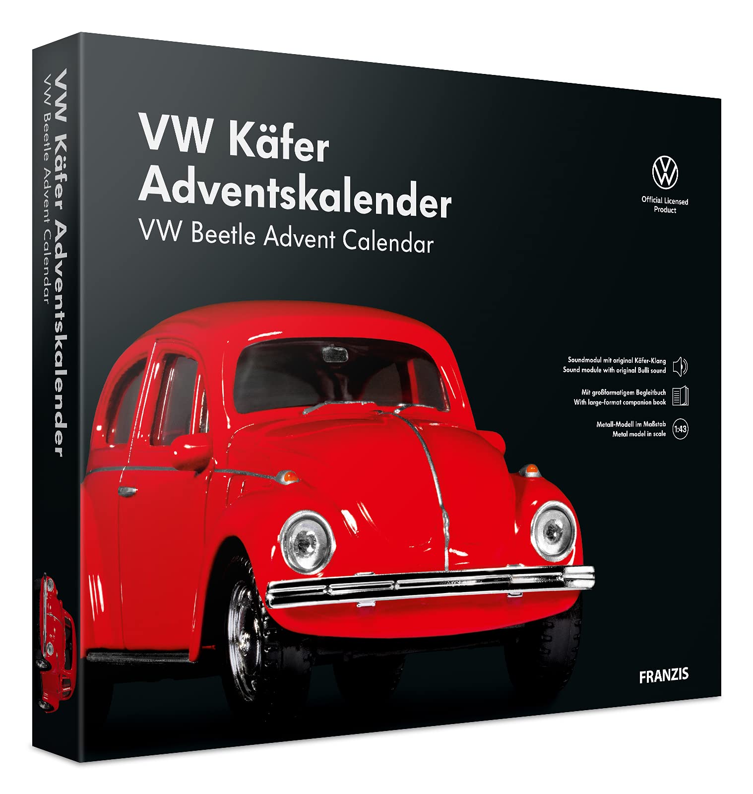 Volkswagen VW Beetle Red Advent Calendar 1:43