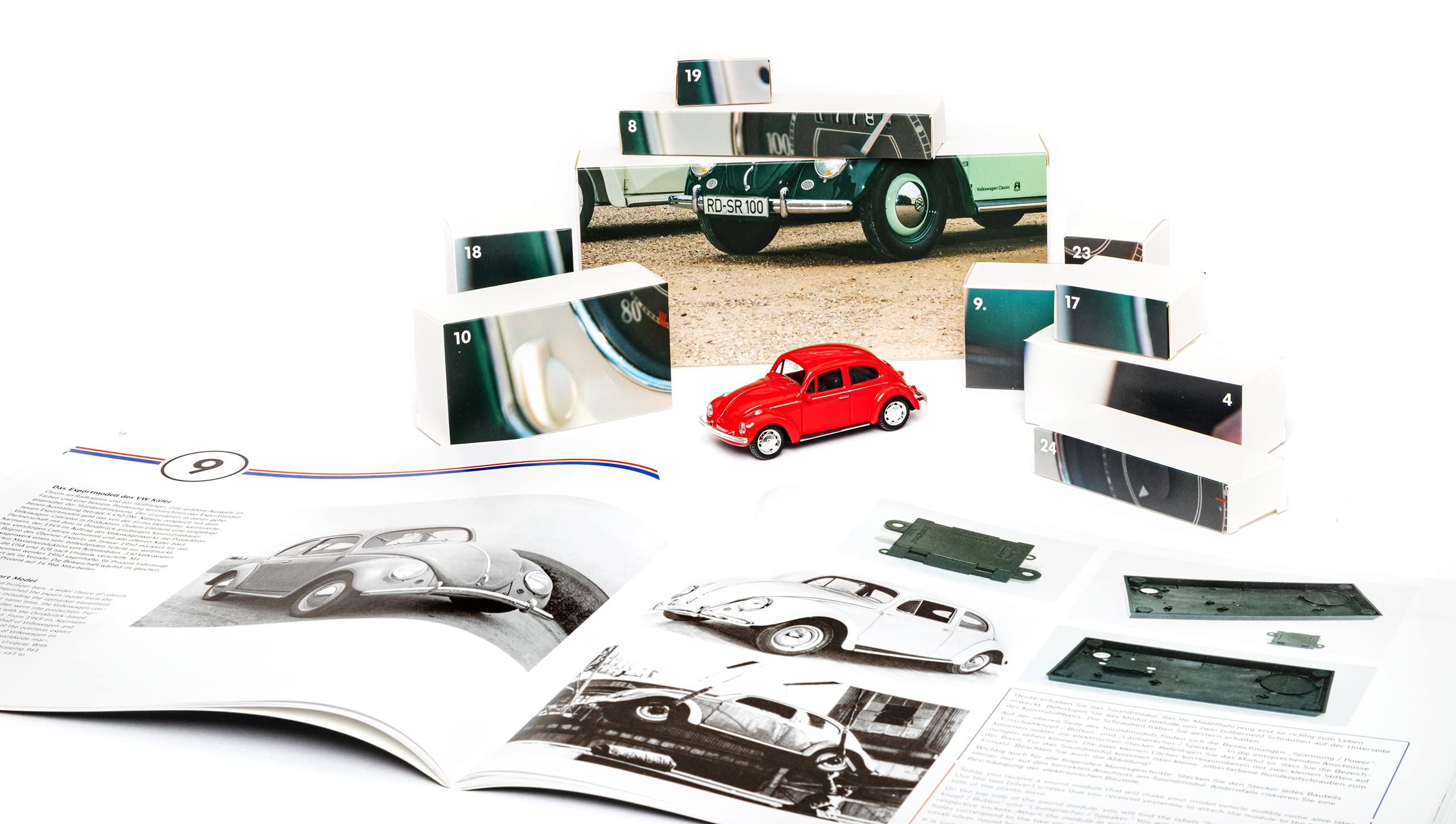 Volkswagen VW Beetle Red Advent Calendar 1:43