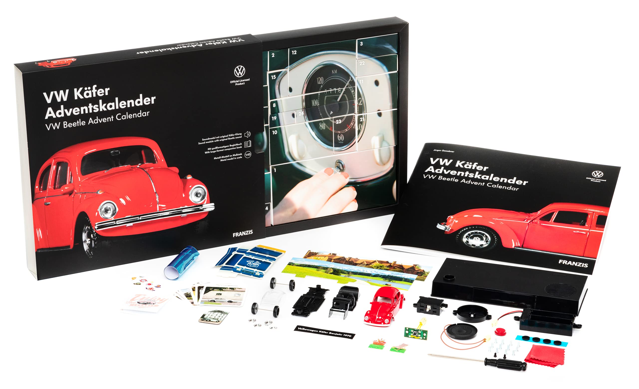 Volkswagen VW Beetle Red Advent Calendar 1:43