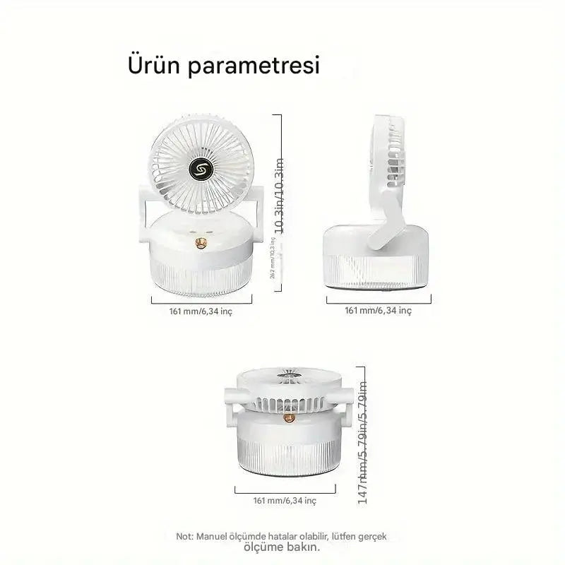 Katlanabilir USB Şarjlı Mini Soğutma Fanı Nemlendirici