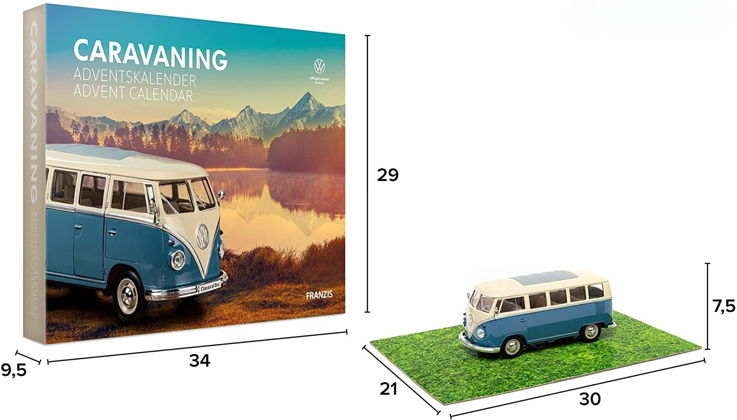 Volkswagen Bulli Caravaning Advent Calendar 1:24