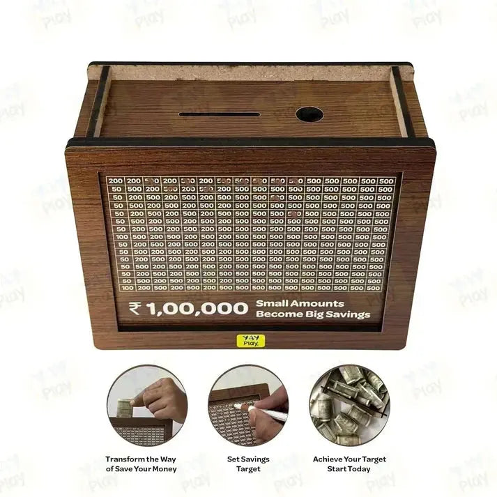 Mndstore™ Wooden Money Saving Box