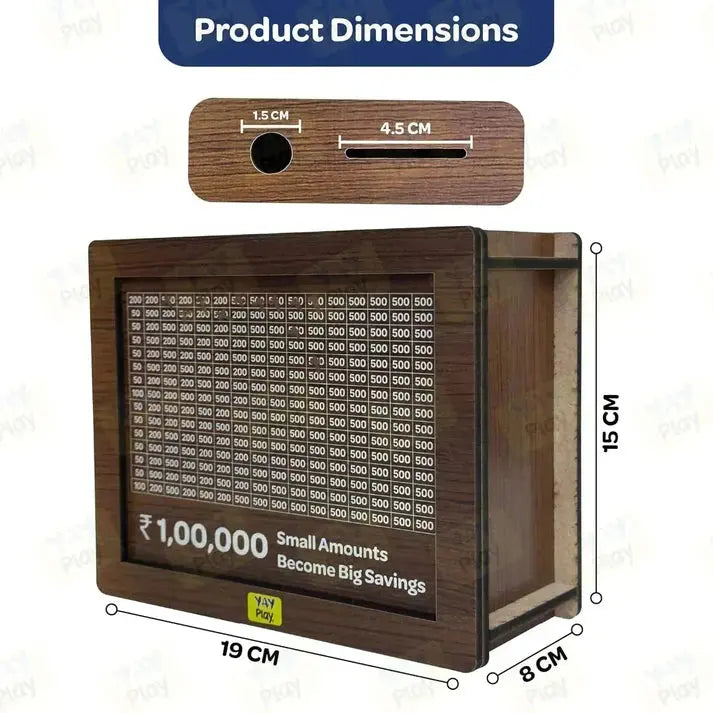 Mndstore™ Wooden Money Saving Box