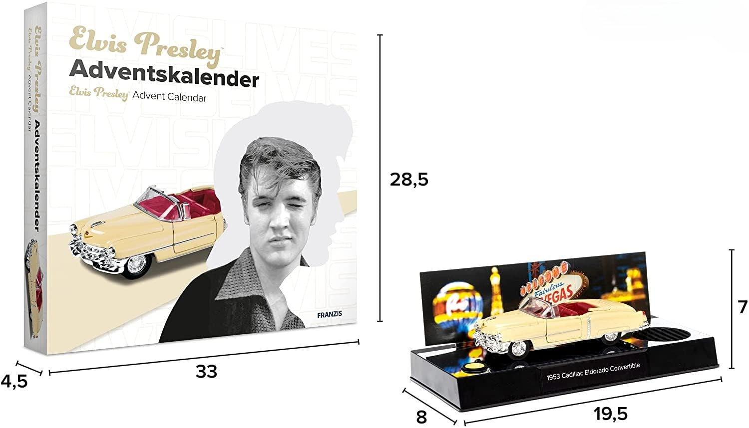 Elvis Presley Advent Calendar with 1953 Cadillac Eldorado 1:37