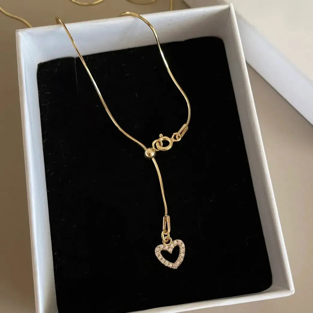 Asansörlü Mini Kalp 925 Ayar Gümüş Kolye