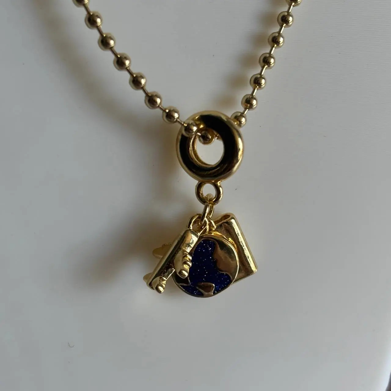 Travel Seyahat Dünya Uçak Kolye