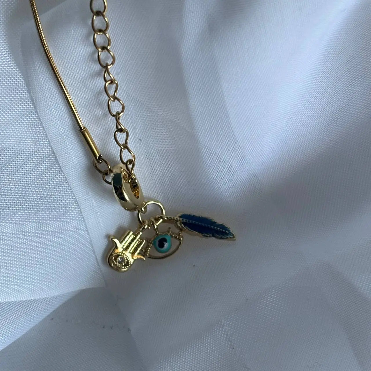 Nazar boncuklu kombin kolye