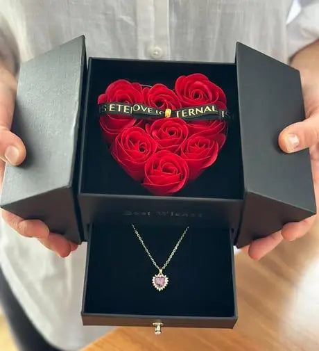 Kalpli Gül Takı Kutusu