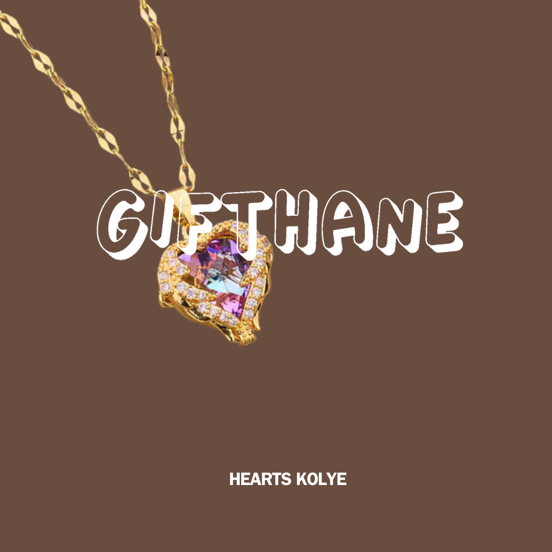 Gifthane™ 14 Ayar Altın Kaplama - Hearts Kolye