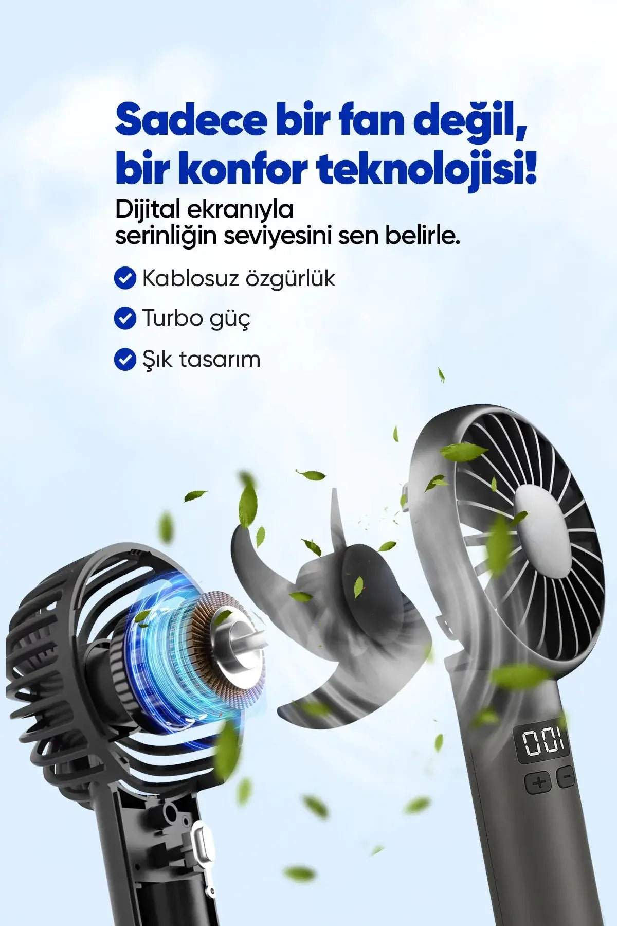 Taşınılabilir Şarjlı El Fanı