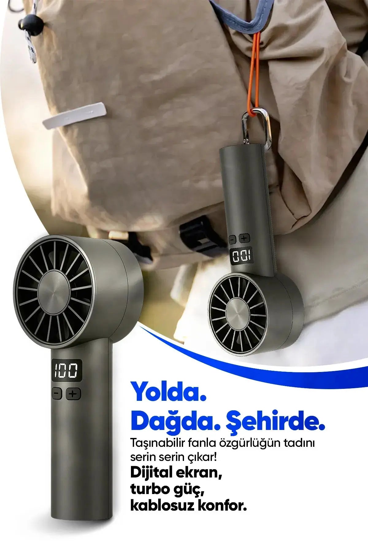 Taşınılabilir Şarjlı El Fanı