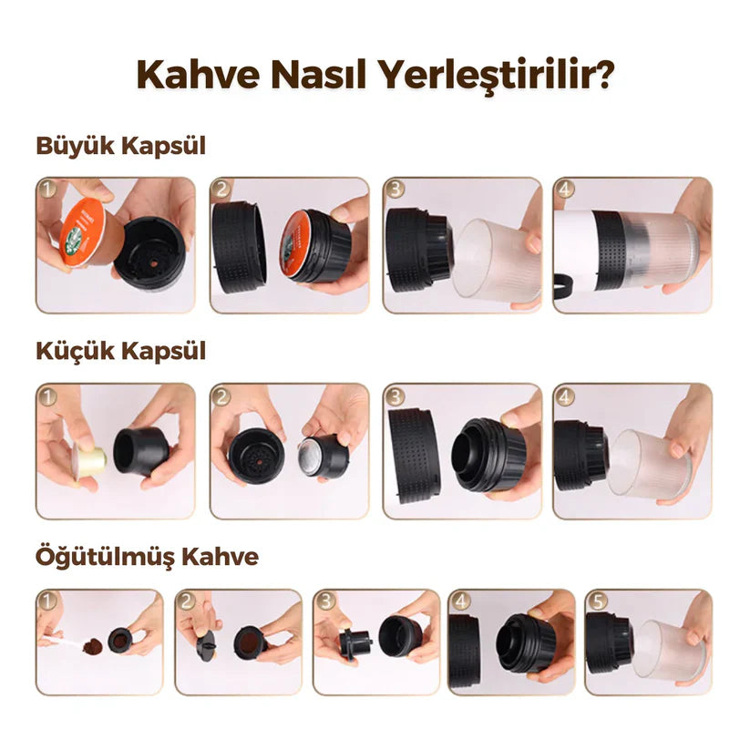 MNDStore™ Taşınabilir Espresso Kahve Makinesi