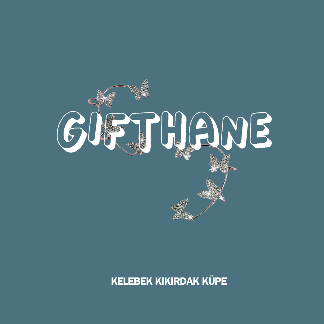 Gifthane™ Kelebek Kıkırdak Küpe