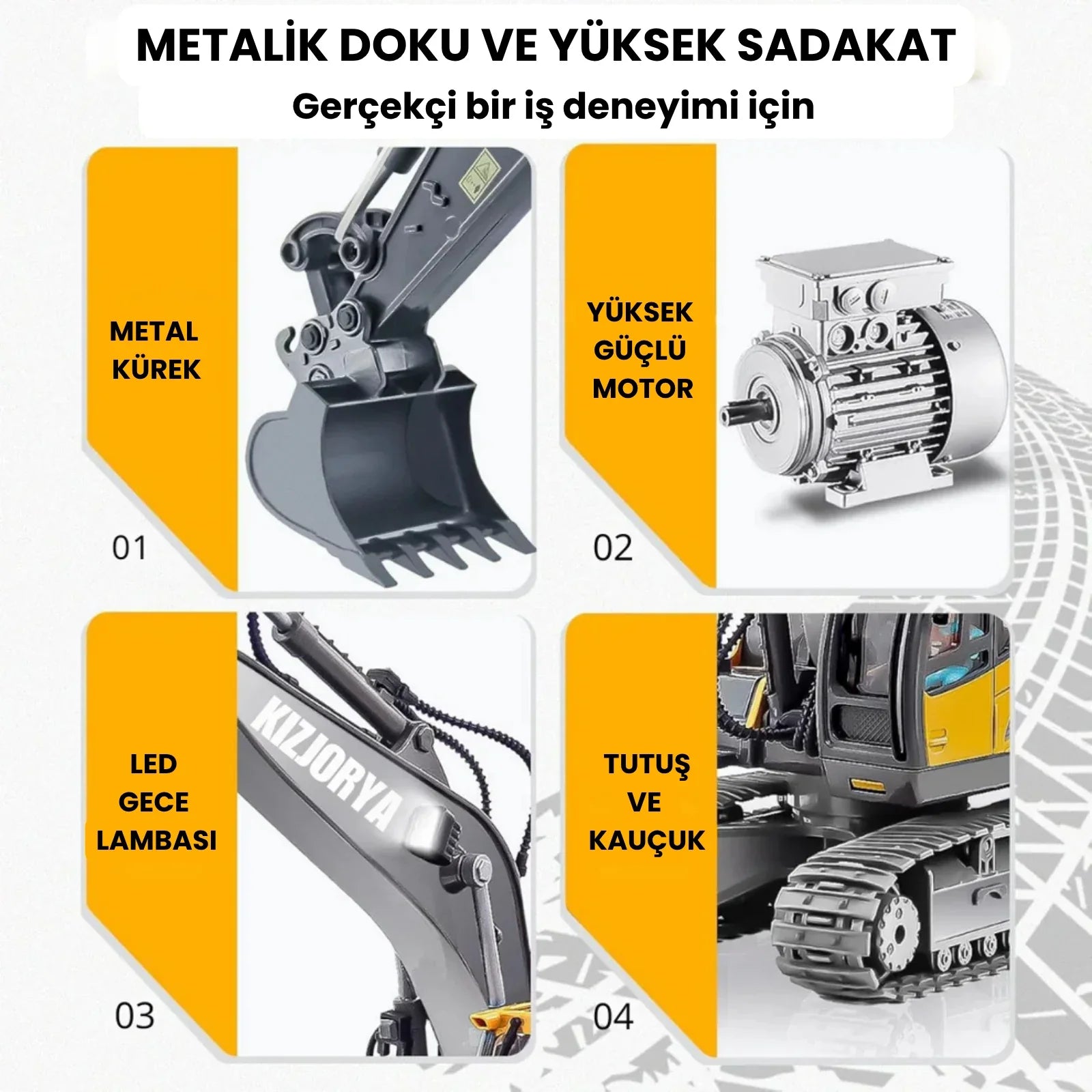 Profesyonel Uzaktan Kumandalı Ekskavatör