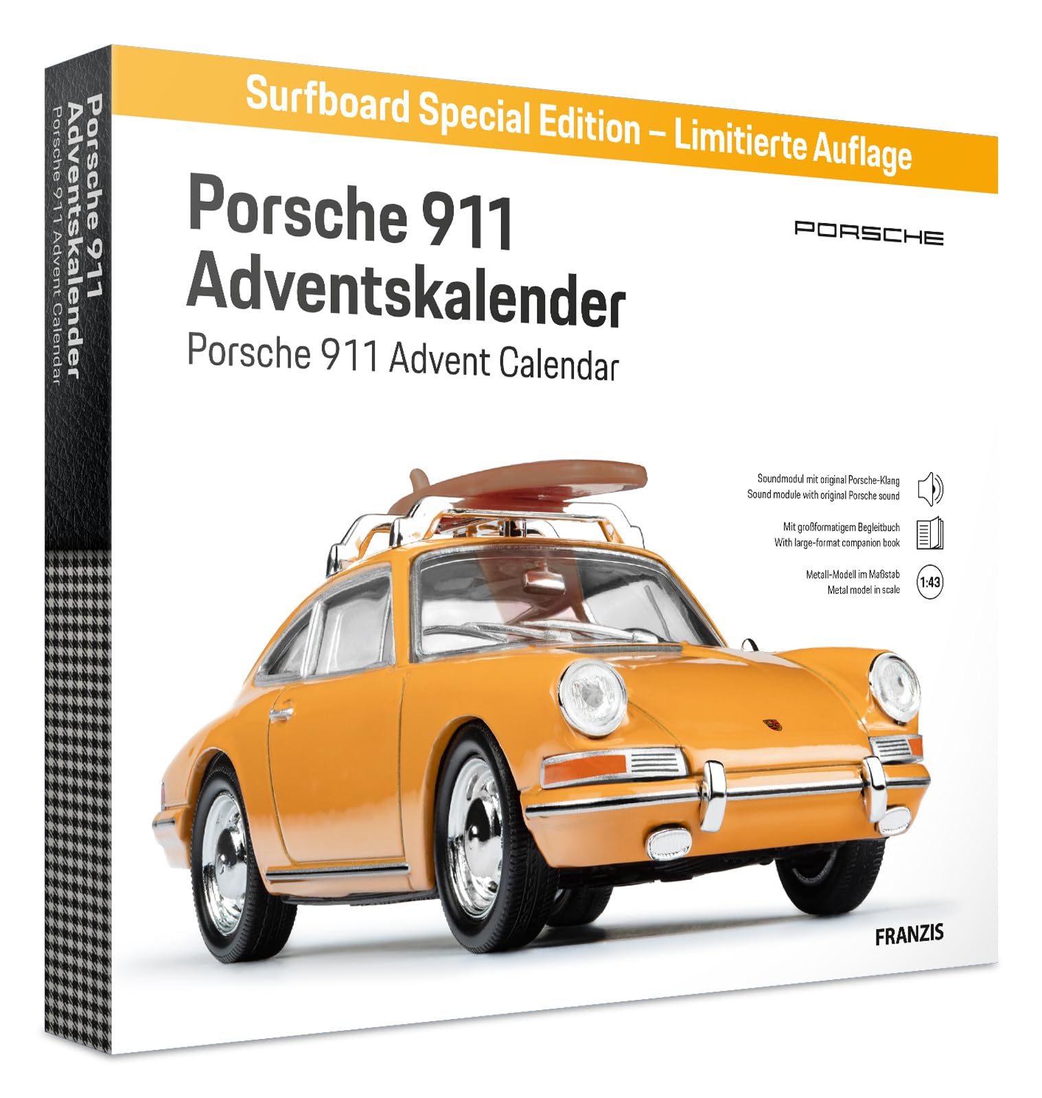 Porsche 911 with Surfboard Special Limited Edition! Advent Calendar 1:43