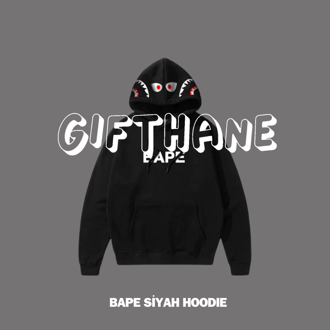 Bape Siyah Hoodie