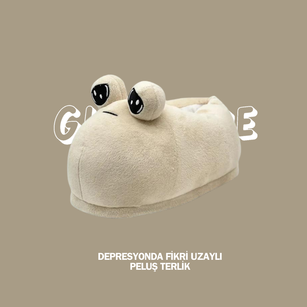 Depresyonda Fikri Uzaylı Peluş Terlik