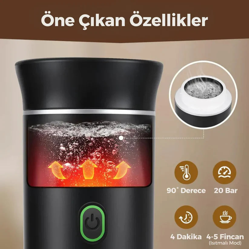 MNDStore™ Taşınabilir Espresso Kahve Makinesi