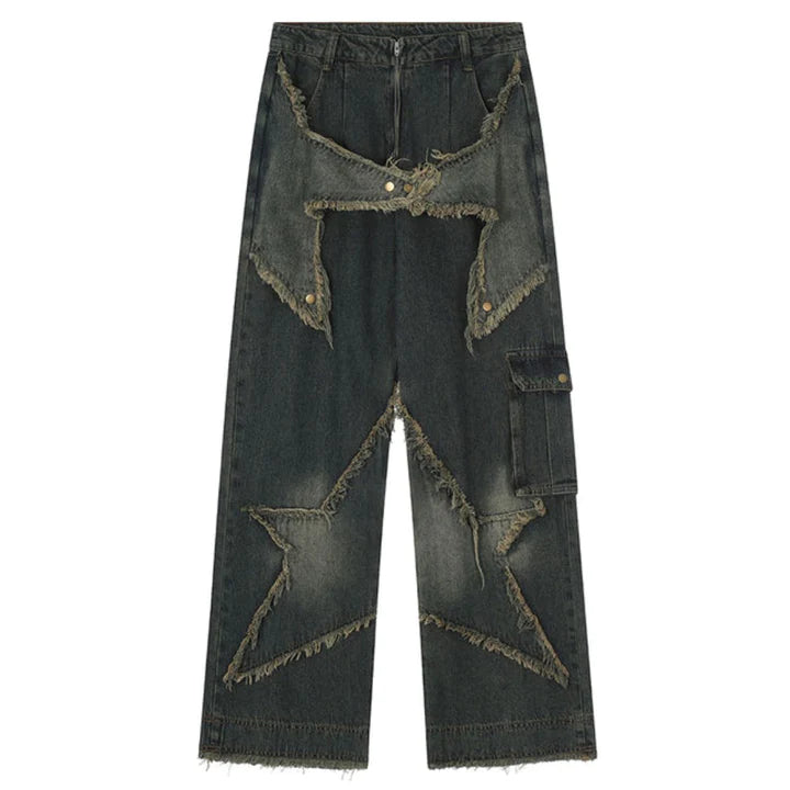 Gifthane Distressed Effect Star Unisex Pantolon