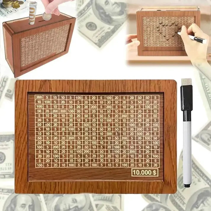 Mndstore™ Wooden Money Saving Box